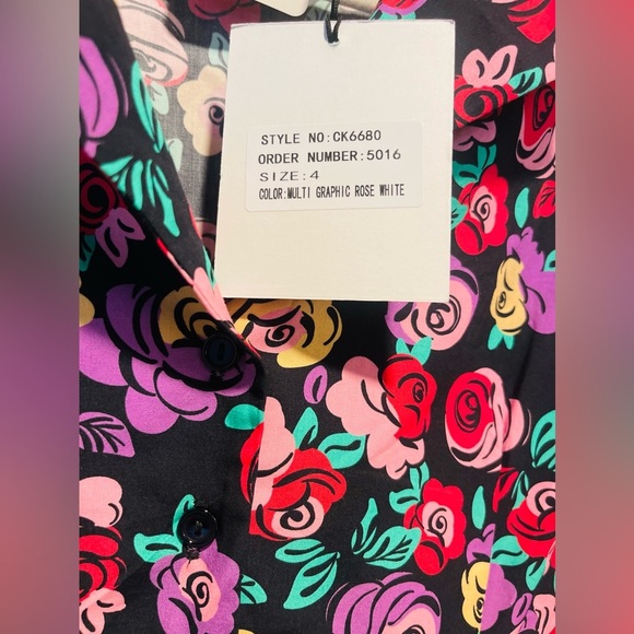 NWT! Glamorous Mini Floral Multi Color Dress, Size 4 - Picture 7 of 8